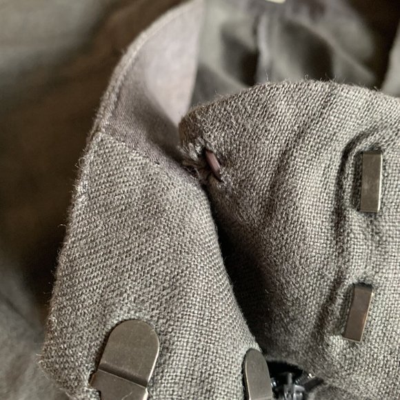 Eileen Fisher 100% Linen Pants Gray Comfort Casual Lightweight Size 10 - Picture 5 of 7